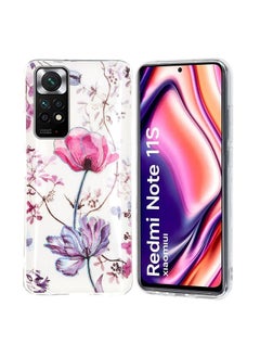 Case Cover For Xiaomi Redmi Note 11 Global Electroplating Pattern TPU Phone Case Lotus
