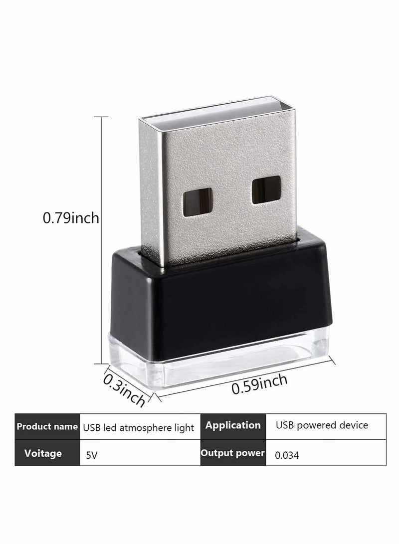 Excefore Car Atmosphere LED Light USB Mini Interior Ambient Lighting Kit Universal Interior Computer Wireless Decorative Lights (7 Colors)  - Image 5