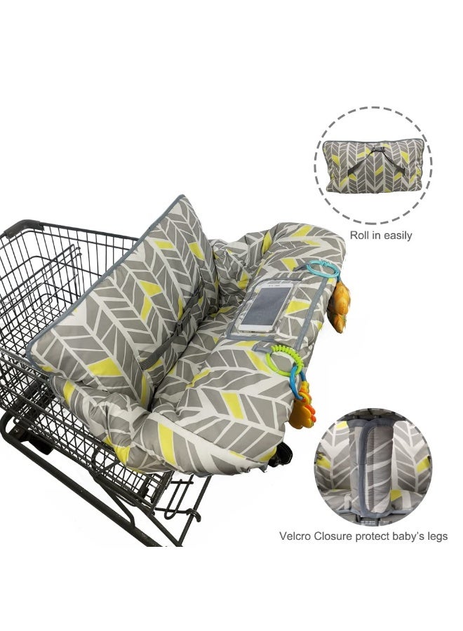 ICOPUCA Shopping Cart Cover for Baby boy Girl, Multi-in-1 Cart Covers for Babies, Soft Padded Infant High Chair Cover, Machine Washable, Grocery cart seat Cushion Cover, Multi Color - Image 4
