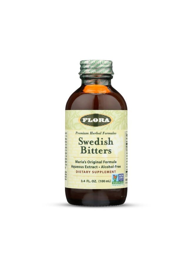 FLORA - Swedish Bitters, Digestive Herbs, Alcohol-Free, 3.4 Fl Oz - Image 1