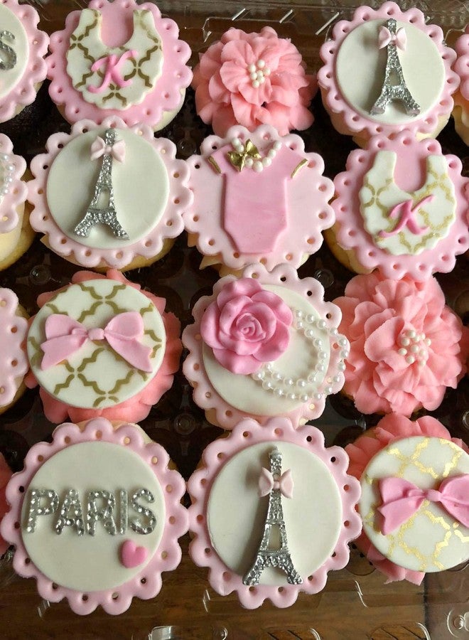 HiParty 2Pcs/Set Mini Size I Love Paris Fondant Molds, Eiffel Tower Poodle Silicone Fondant Mold for Cake Cupcake Sweet Treats Decorating Sugar Craft Gum Paste Chocolate Candy Polymer Clay Resin Mold - Image 5