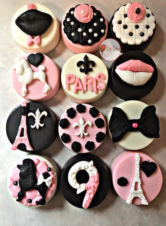 HiParty 2Pcs/Set Mini Size I Love Paris Fondant Molds, Eiffel Tower Poodle Silicone Fondant Mold for Cake Cupcake Sweet Treats Decorating Sugar Craft Gum Paste Chocolate Candy Polymer Clay Resin Mold - Image 4