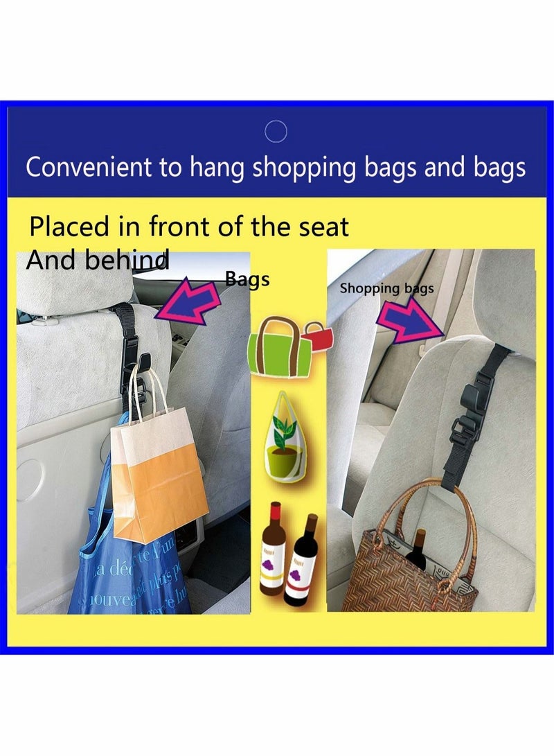 Excefore Car Seat Headrest Hooks, 4 PCS Universal Vehicle Car Seat Back Headrest Bottle Holder, Strong Durable Backseat Headrest Hanger Storage For Handbags, Purses, Coats and Grocery Bags  - Image 3