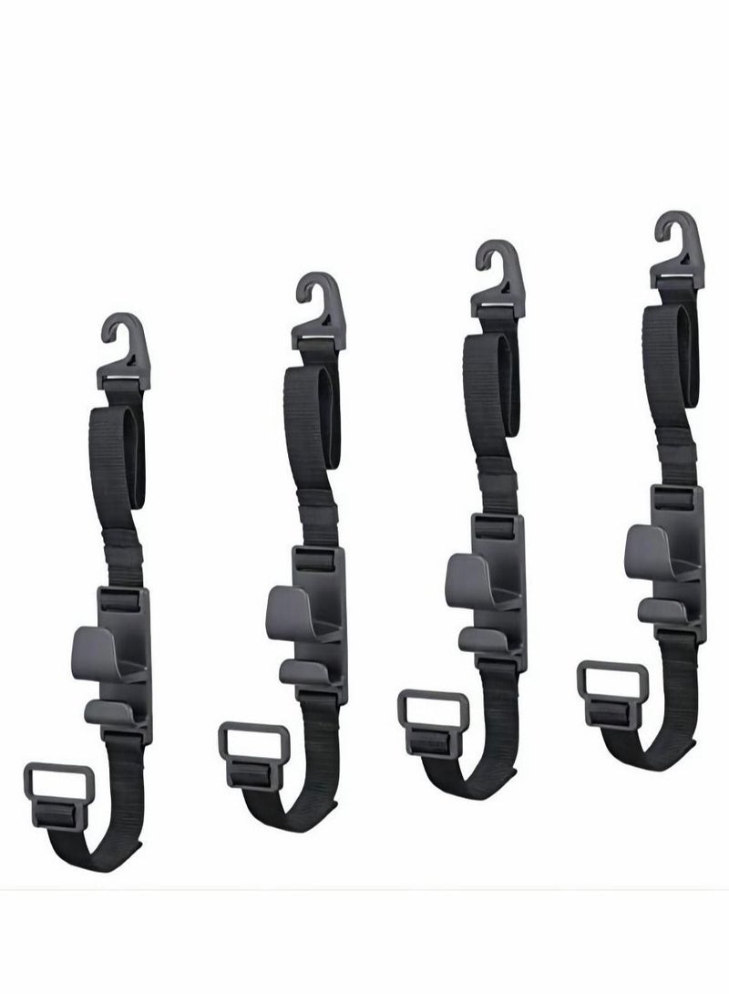 Excefore Car Seat Headrest Hooks, 4 PCS Universal Vehicle Car Seat Back Headrest Bottle Holder, Strong Durable Backseat Headrest Hanger Storage For Handbags, Purses, Coats and Grocery Bags  - Image 1