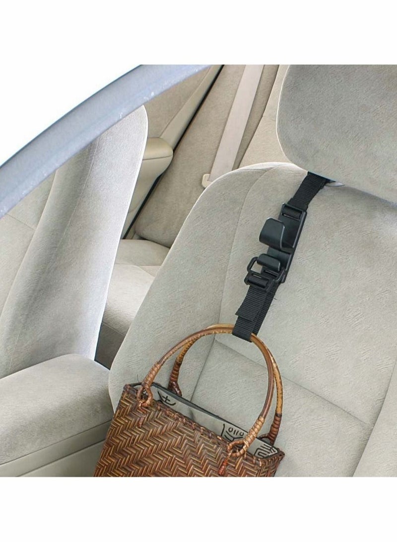 Excefore Car Seat Headrest Hooks, 4 PCS Universal Vehicle Car Seat Back Headrest Bottle Holder, Strong Durable Backseat Headrest Hanger Storage For Handbags, Purses, Coats and Grocery Bags  - Image 5