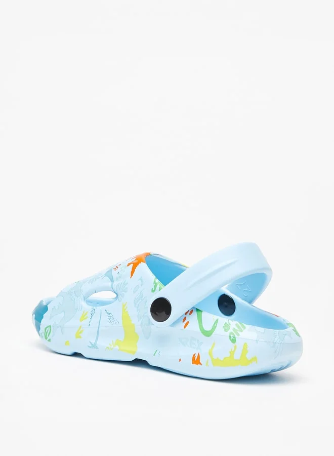 ال بي ال من شو اكسبرس Boys All-Over Dinosaur Print Slip-On Clogs
