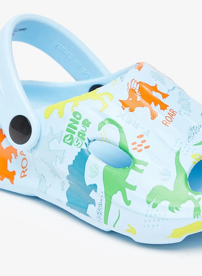 ال بي ال من شو اكسبرس Boys All-Over Dinosaur Print Slip-On Clogs
