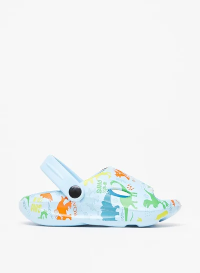 ال بي ال من شو اكسبرس Boys All-Over Dinosaur Print Slip-On Clogs