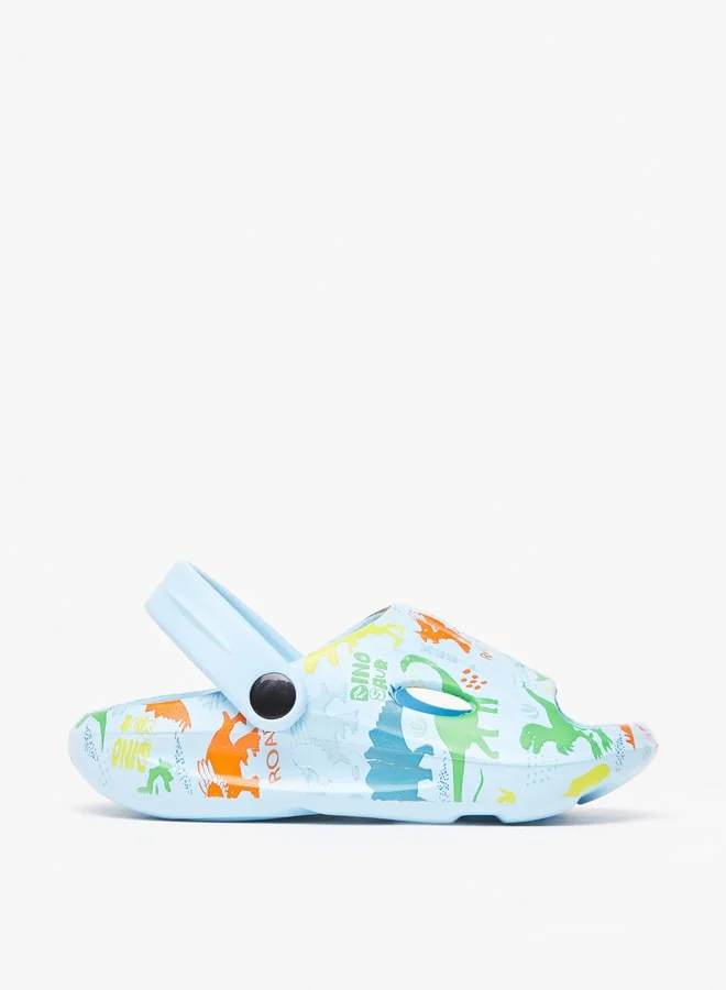 ال بي ال من شو اكسبرس Boys All-Over Dinosaur Print Slip-On Clogs