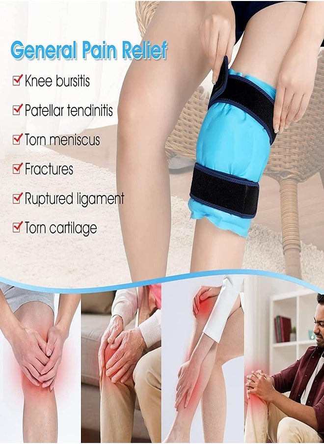 DMG TECH Knee Ice pack Reusable Gel Ice Pack for Knee Pain Relief Arthritis Tendinitis Anterior Cruciate Ligament Swelling Bruises  - Image 2