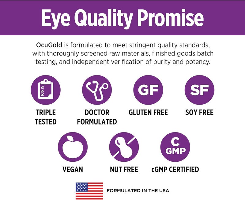 DOCTORS PREFERRED ClinicalGrade OcuGold Eye Vitamins with Lutein and Zeaxanthin for Macula  Retina Health Digital Eye Strain Eye Fatigue and Visual Performance  30 Vegan Capsules - Image 5