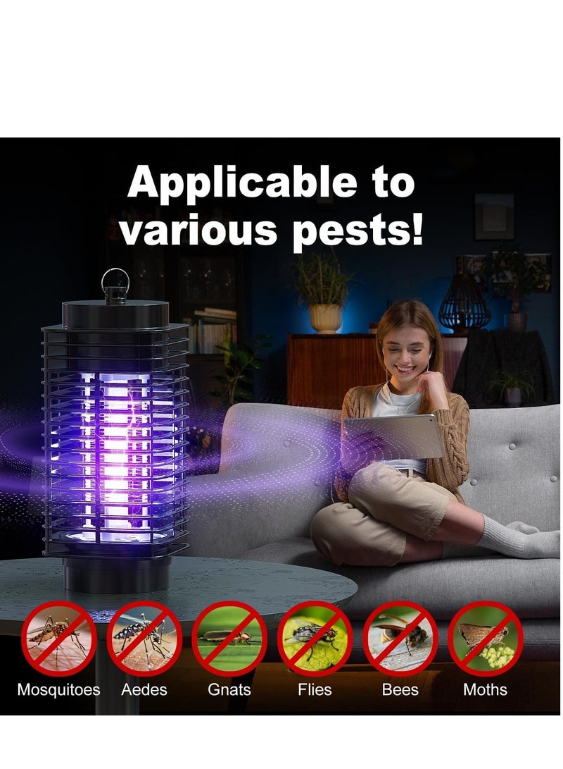 Arabest Bug Zapper, Electric Mosquito & Fly Zappers/Killer - Insect Attractant Trap Powerful Bug Zapper Light, Hangable Mosquito Lamp for Home, Indoor, Outdoor, Patio (Black) - Image 2