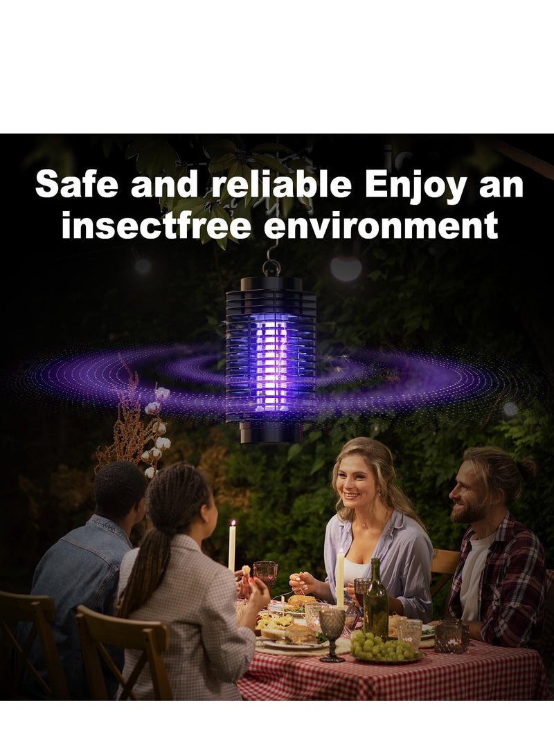 Arabest Bug Zapper, Electric Mosquito & Fly Zappers/Killer - Insect Attractant Trap Powerful Bug Zapper Light, Hangable Mosquito Lamp for Home, Indoor, Outdoor, Patio (Black) - Image 4