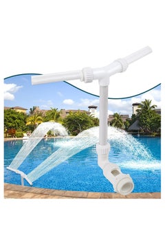 spa luxetique Water-Fountain Dual Spray Swimming-Pool-Accessories - Upgrade Above/Inground Waterfall Cooler, Adjustable 2 in 1 Spray Nozzle, High Pressure Pond Aerator, Garden Sprinkle Feature Outdoor Decor  - Image 1
