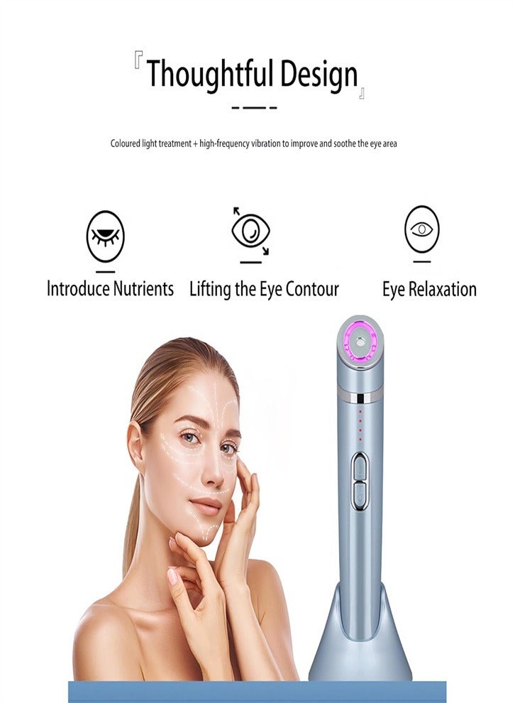 3 in 1 Beauty Facial Eye Skin Care Tools Remove Dark Circles Eye Muscle Relax Facial Lift Wrinkle Remove with 4 Energy Levels - Image 2