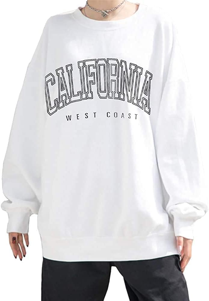 Langwyqu Womens Oversized Crewneck Long Sleeve Casual Loose Pullover Tops - Image 2