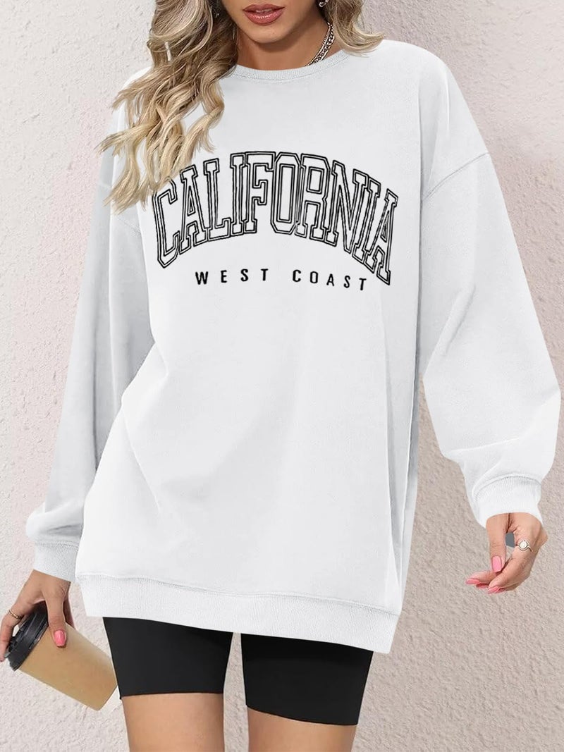Langwyqu Womens Oversized Crewneck Long Sleeve Casual Loose Pullover Tops - Image 4
