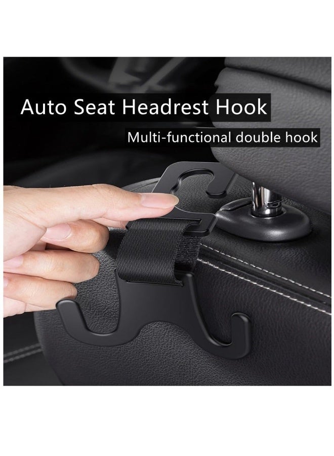 Car Seat Headrest Hook, Auto Seat Hooks for Bags and Daily Necessity, 4 Pack Headrest Hooks for Car, Black - Image 2