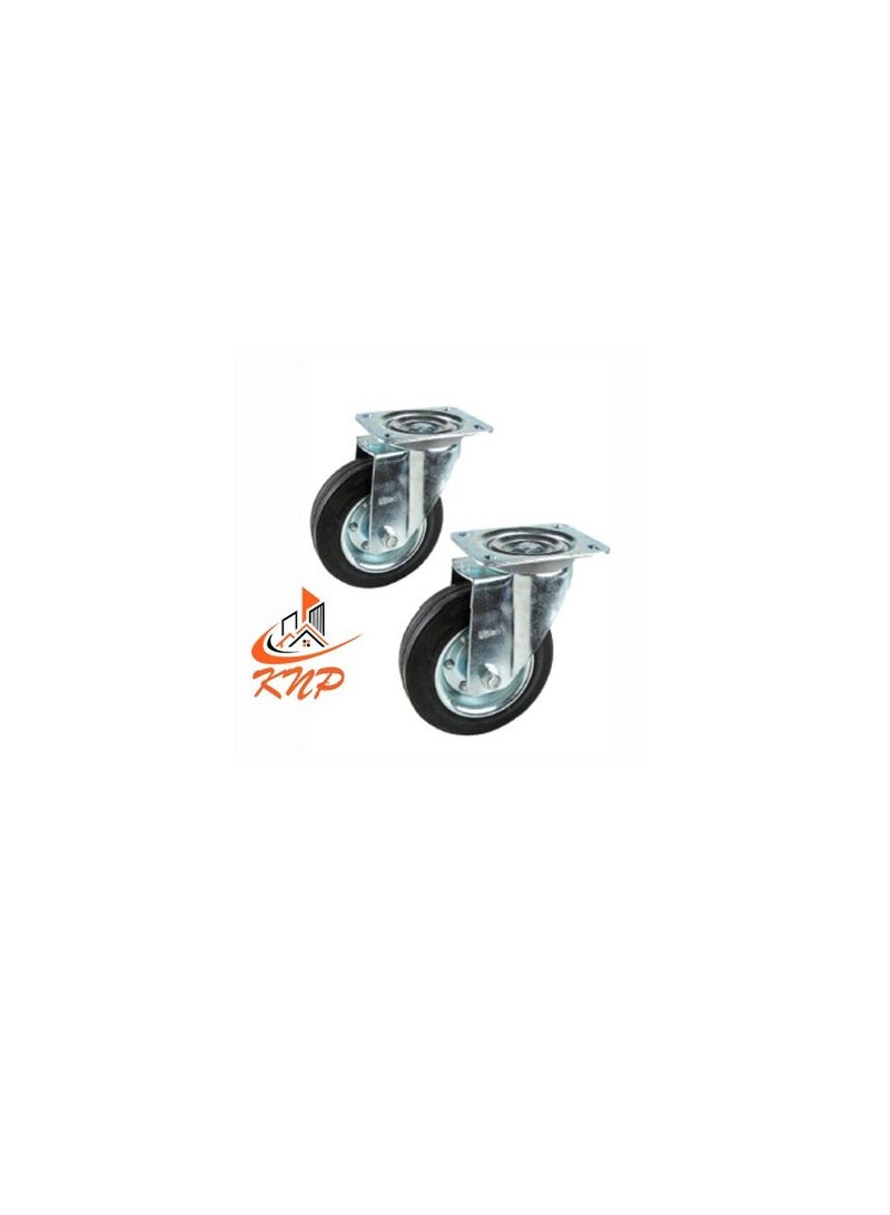 KNP Caster Wheel Rubber 3" Swivel - Image 3