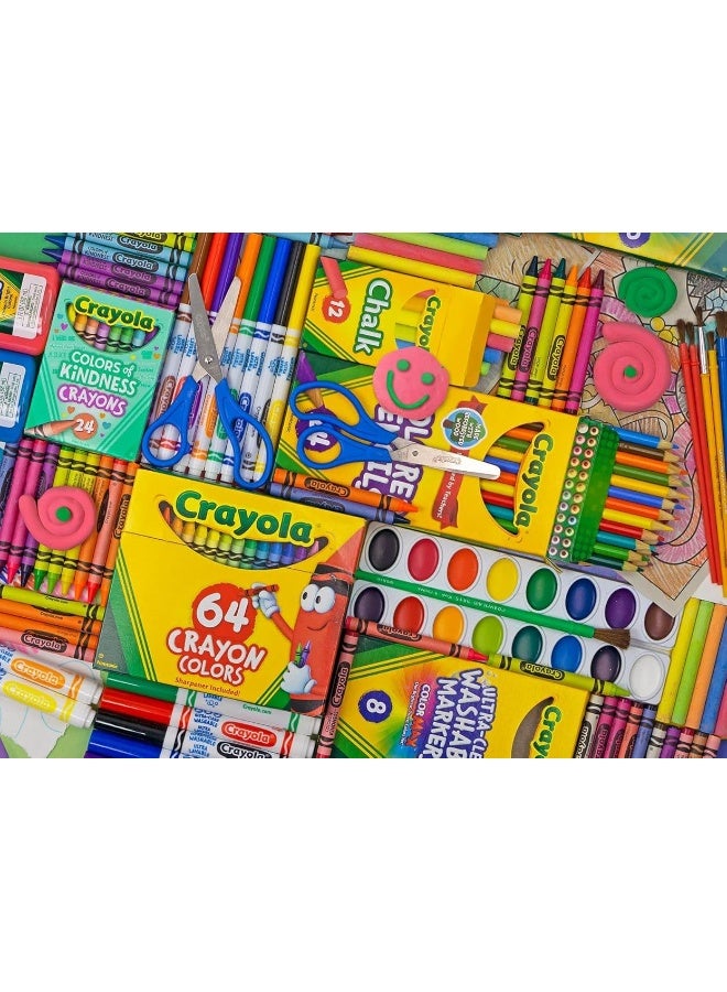 Springboks 1000 Piece Jigsaw Puzzle Crayola Artists Table  Made in USA - Image 2