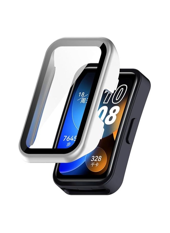 Case for Huawei Band 8 / Band 9, Hard PC Case with Screen Protector, Anti-Scratch, Anti-Dust, Cover for Huawei Band 8 / Band 9 -  silver  - Image 2