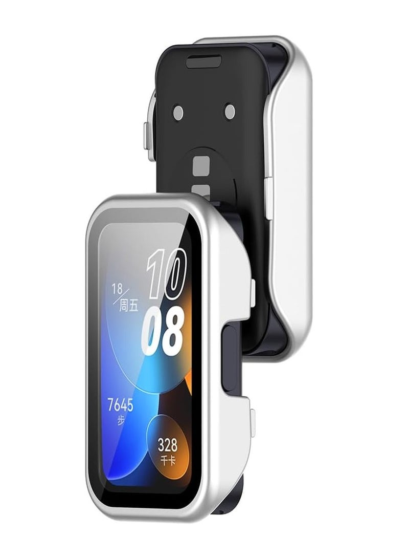 Case for Huawei Band 8 / Band 9, Hard PC Case with Screen Protector, Anti-Scratch, Anti-Dust, Cover for Huawei Band 8 / Band 9 -  silver  - Image 3