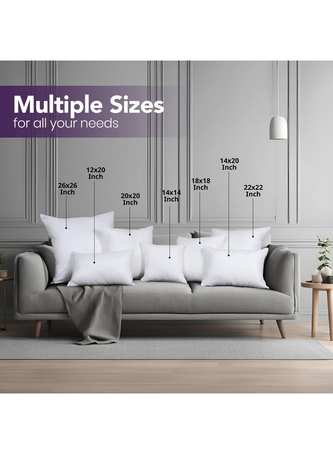 Utopia Bedding Throw Pillows Insert (Pack of 2, White) - 20 x 20 Inches Bed and Couch Pillows - Indoor Decorative Pillow - Image 2