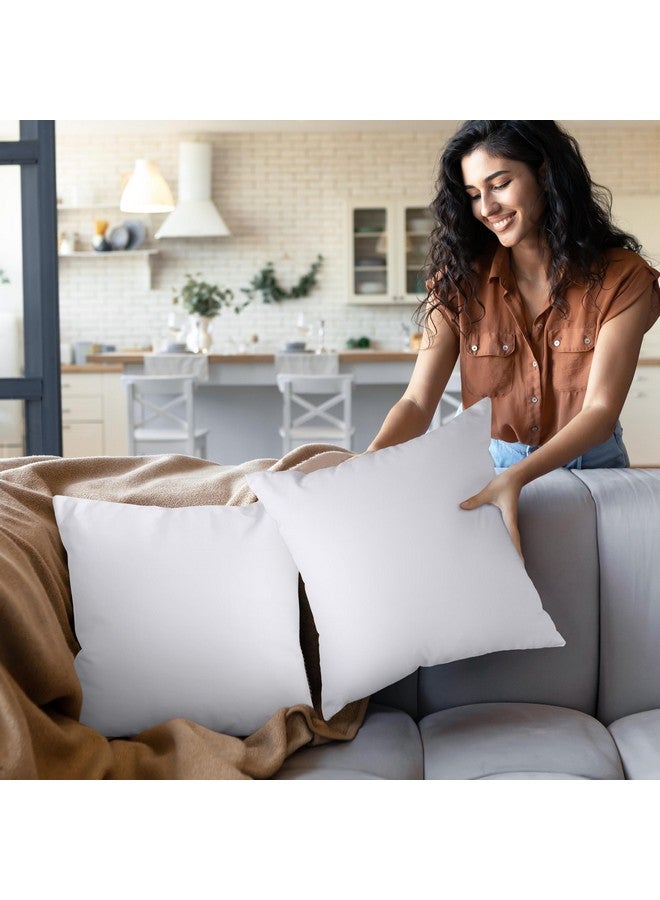 Utopia Bedding Throw Pillows Insert (Pack of 2, White) - 20 x 20 Inches Bed and Couch Pillows - Indoor Decorative Pillow - Image 4