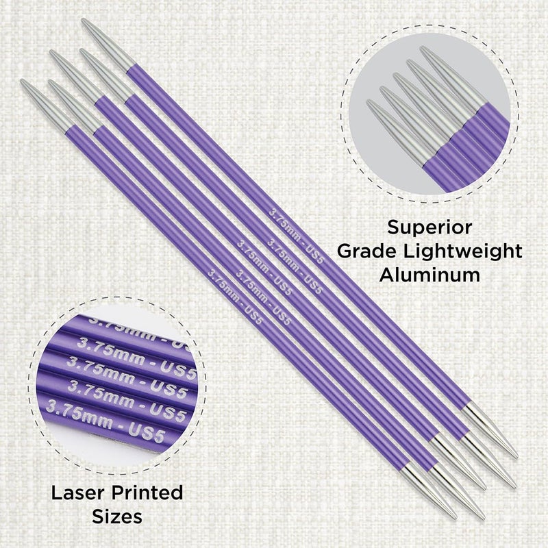 KnitPro Zing Double Pointed Needles 6" (15cm) | US Size 5 (3.75mm) - Image 2