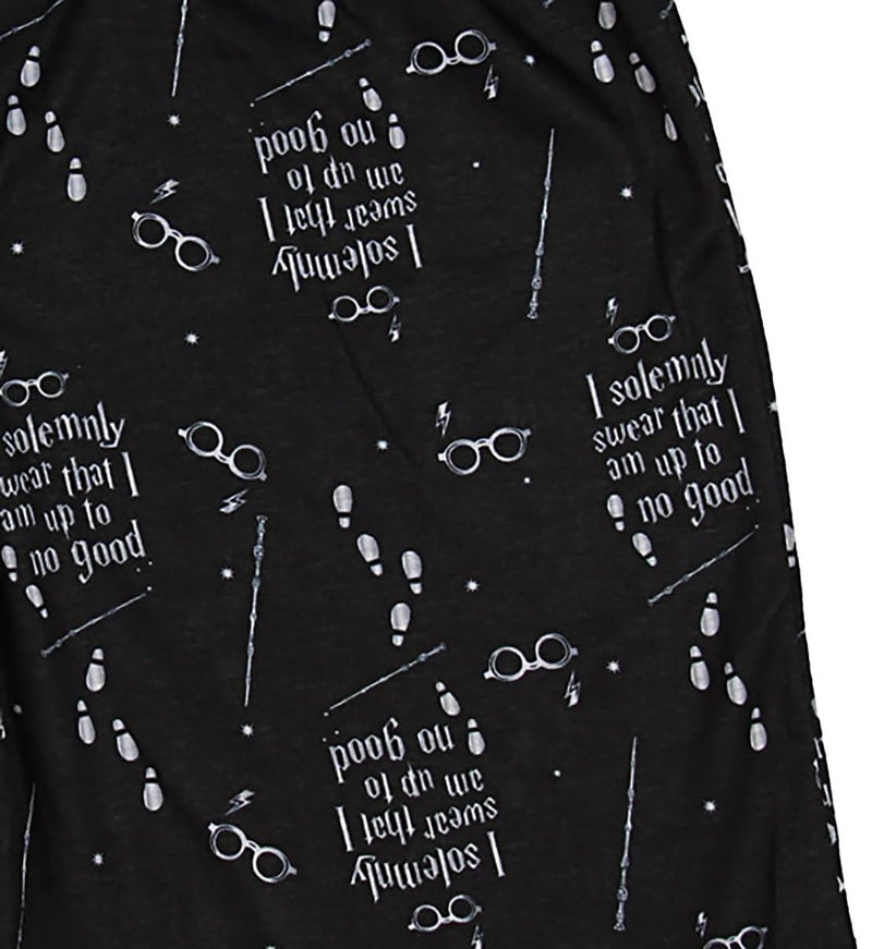 Harry Potter Big Girls Marauders Map Racerback Pajama Short Set, Black, 14/16 - Image 4