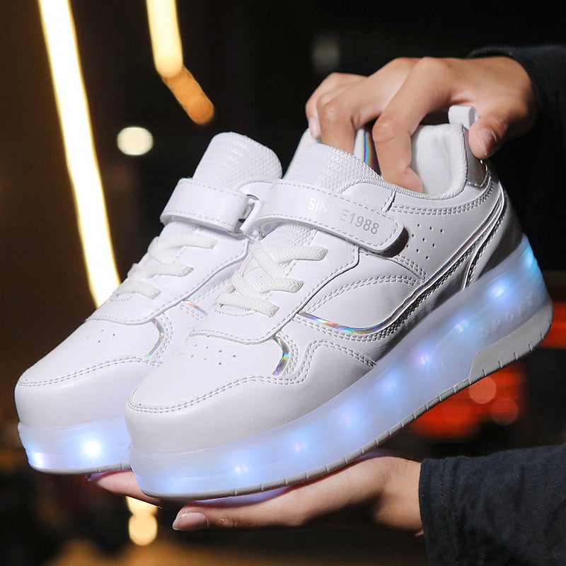 Heelys Shoes, Deformed Shoes, Two Wheels, Dual-Purpose Roller Skates, Double Row Heelys Shoes, Roller Skates, Factory - Image 4