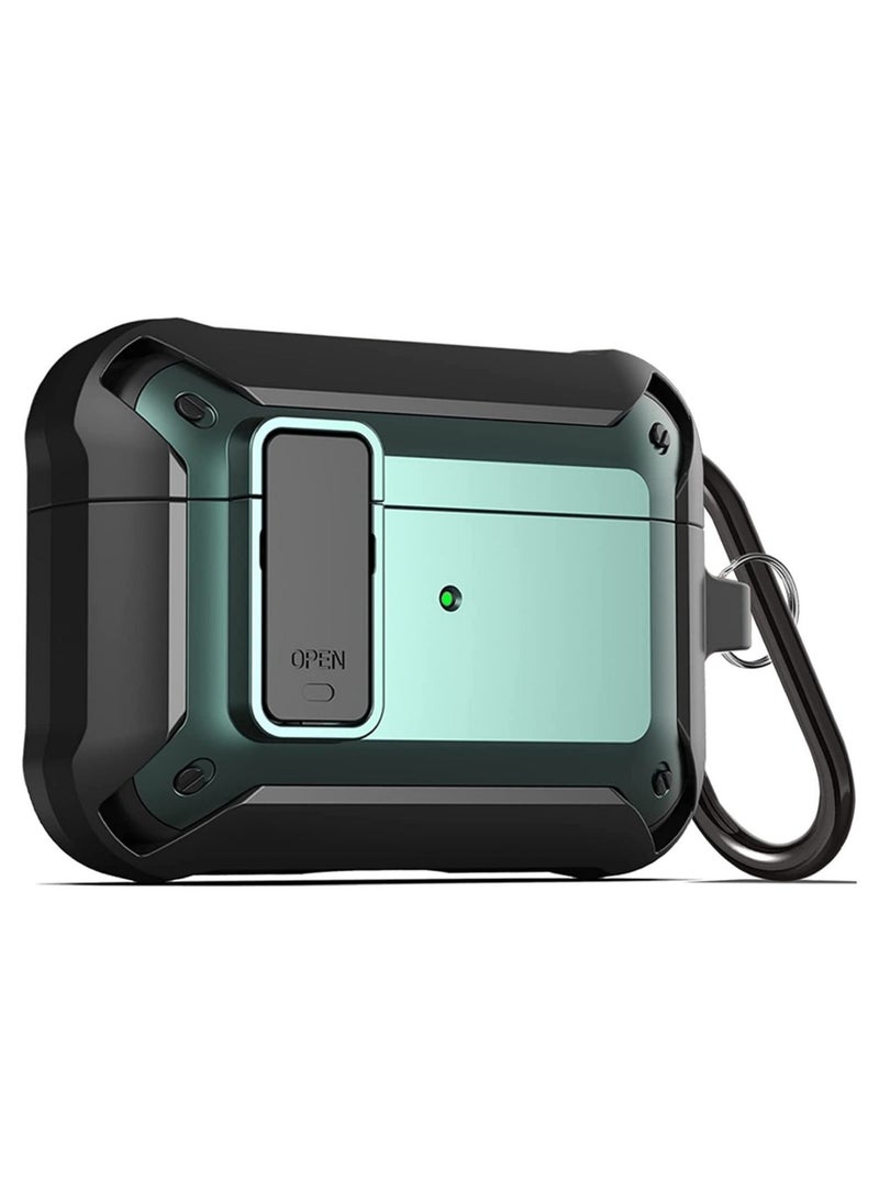 Upgraded [Secure Lock] Armor Airpod Pro Case, Fibuntun Shockproof AirPods Pro Cover Cool iPod Pro Case Designed for Apple Air Pod Wireless Pro Cases for Men Women