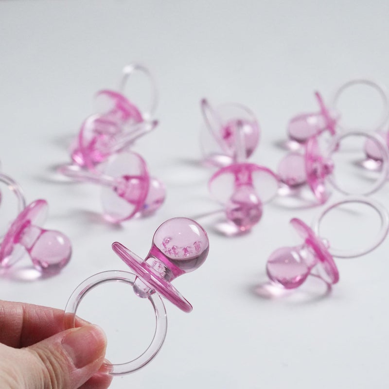 EVER SHINE Baby Pacifier 2.5" Baby Shower Favors Decoration (Pink, 36 Count) - Image 3