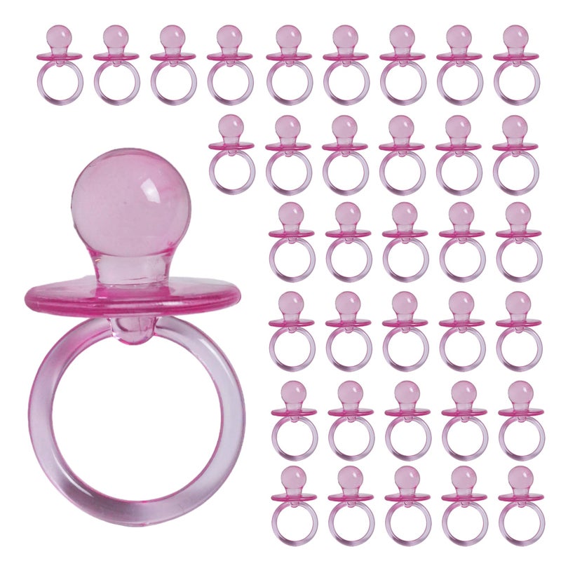 EVER SHINE Baby Pacifier 2.5" Baby Shower Favors Decoration (Pink, 36 Count) - Image 1