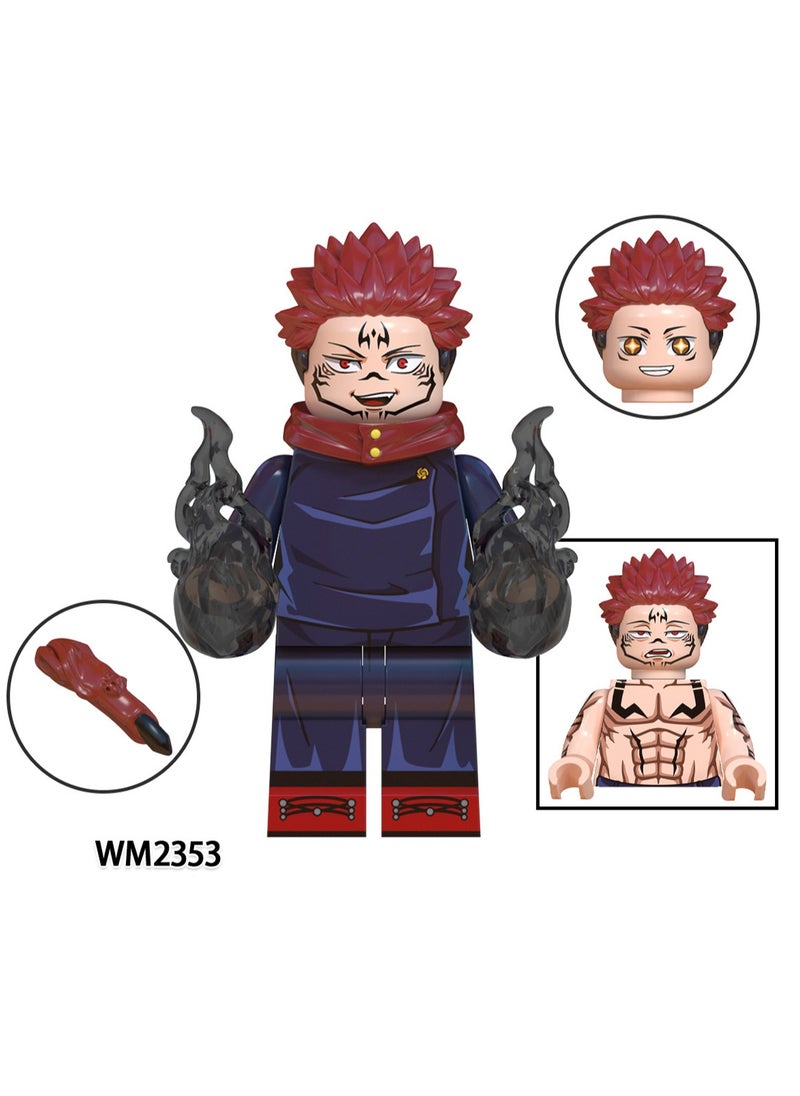 7-Piece Anime Series Children's Educational Building Blocks Minifigures Toys Suitable For Boys Gifts Bag Pack  - Image 3