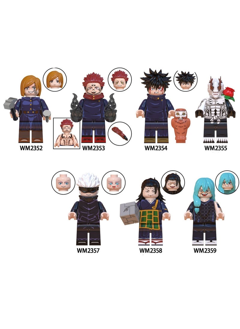7-Piece Anime Series Children's Educational Building Blocks Minifigures Toys Suitable For Boys Gifts Bag Pack  - Image 1
