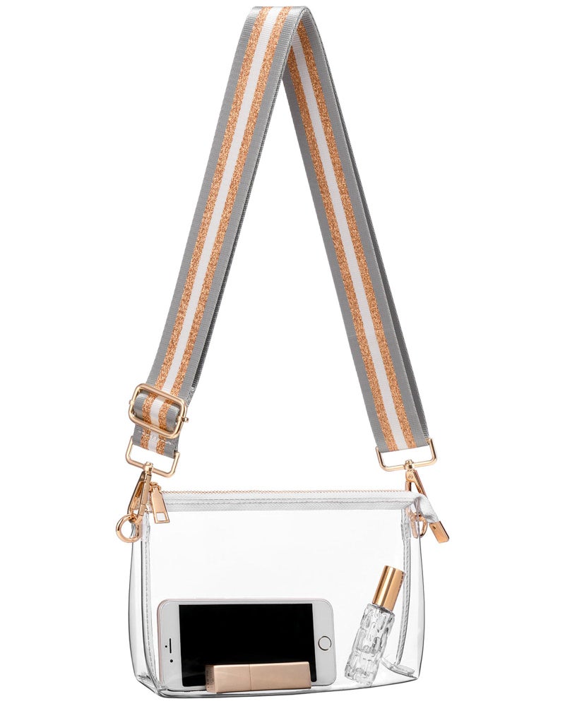 BS-VOG Clear Purse for Women - Stadium Approved Crossbody Bag, Small Stadium Bag for Concerts & Sports Events - Image 1