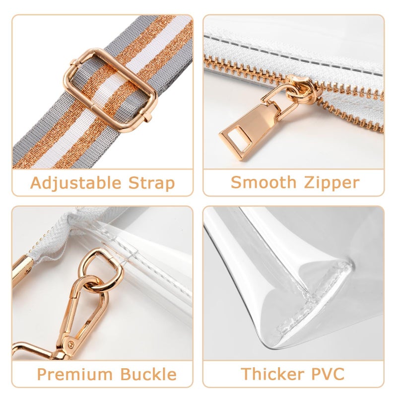 BS-VOG Clear Purse for Women - Stadium Approved Crossbody Bag, Small Stadium Bag for Concerts & Sports Events - Image 5
