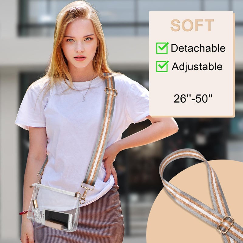 BS-VOG Clear Purse for Women - Stadium Approved Crossbody Bag, Small Stadium Bag for Concerts & Sports Events - Image 3