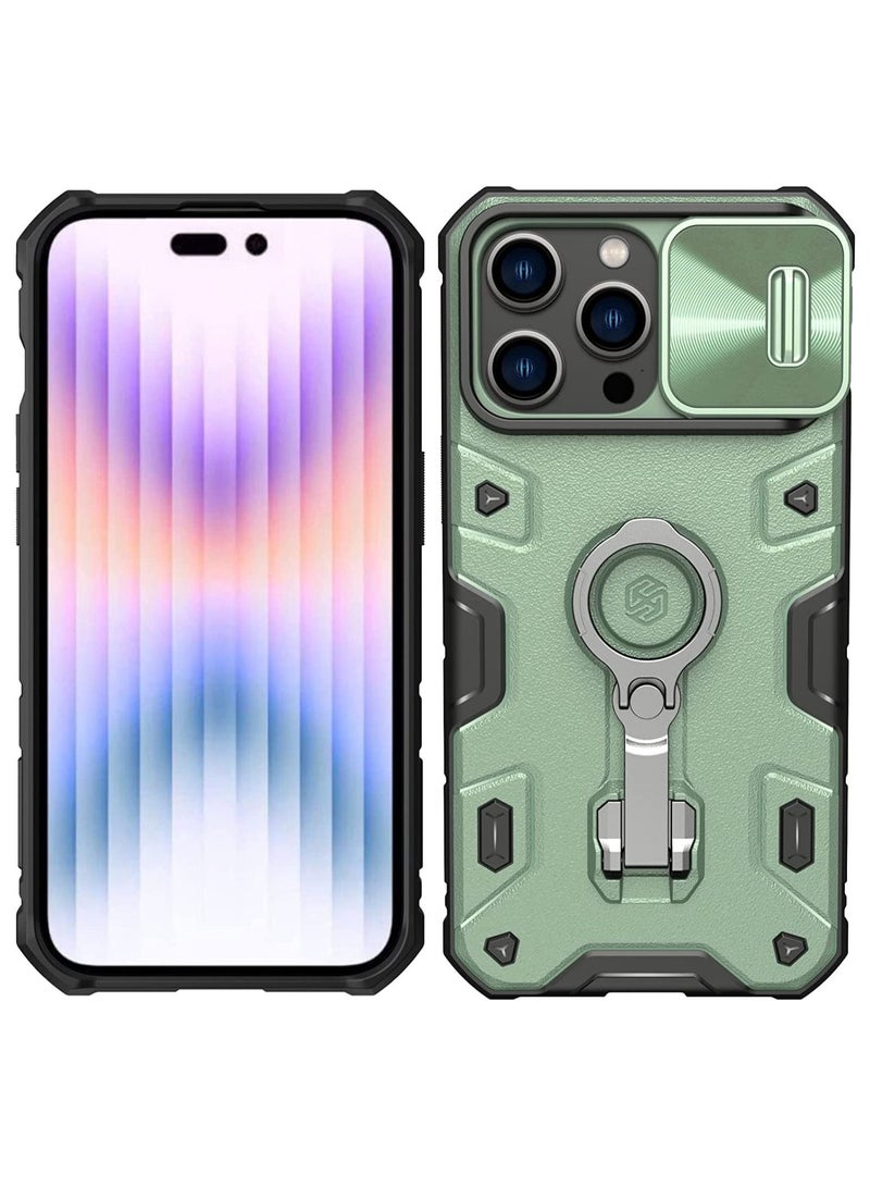 iPhone 14 Pro Max Case with Camera Lens Protector Sliding Cover with Stand Anti-Fall Phone Case Cover Compatible with Wireless Charger 6.7 inch 2022 for iPhone 14 Pro Max - Image 1
