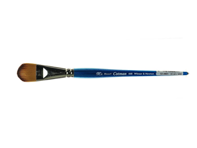 Winsor Newton Winsor & Newton Cotman Water Colour Series 668 Short Handle Synthetic Brush, SH 1"