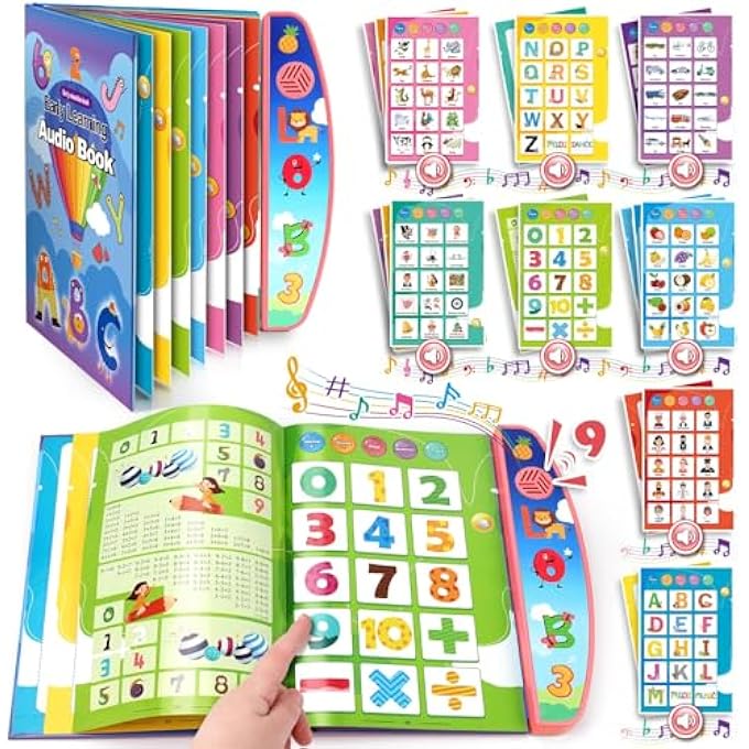 TODDLER LEARNING TOYS FOR KIDS, INTERACTIVE SENSORY BUSY BOOK WITH ALPHABET, NUMBERS, SONGS, EARLY LEARNING ACTIVITIES, FINE MOTOR SKILLS DEVELOPMENT, QUIET EDUCATIONAL GIFT FOR PRESCHOOL KIDS(PINK) - Image 1