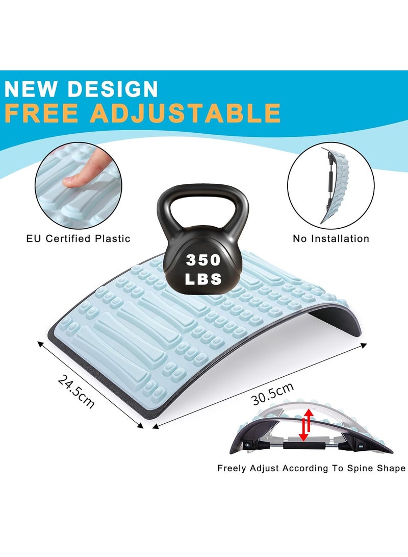 عربست نقّالة ظهر متعددة المستويات لتخفيف آلام أسفل الظهر، نقّالة قوس الظهر 350 رطلاً للرجال والنساء، وعرق النسا، والجنف، وتخفيف آلام الظهر الانزلاق الغضروفي، وردي اللون - Image 5