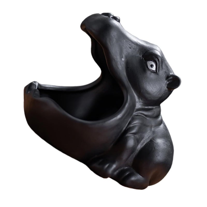 Hippo Shaped Ceramic Ashtray with Stable Base Cute Home Office Decoration - Image 2