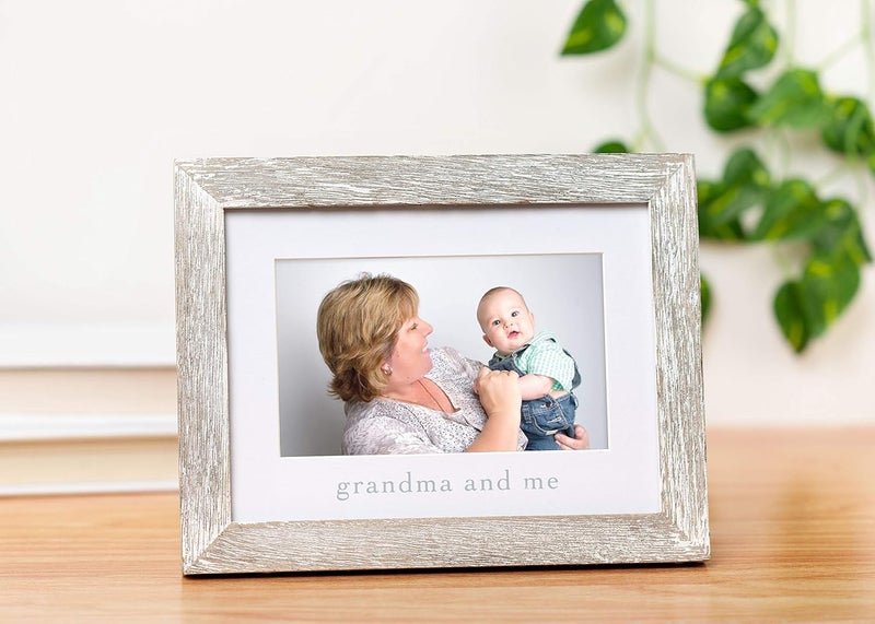 pearhead Grandma and Me Rustic Picture Frame, New Grandmother Gift from Baby, Farmhouse Nursery Decor, Tabletop or Wall Display, 4x6 Photo Insert, Distressed Wood Mother’s Day Present - Image 2