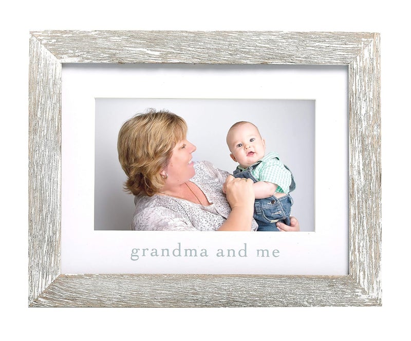 pearhead Grandma and Me Rustic Picture Frame, New Grandmother Gift from Baby, Farmhouse Nursery Decor, Tabletop or Wall Display, 4x6 Photo Insert, Distressed Wood Mother’s Day Present - Image 1