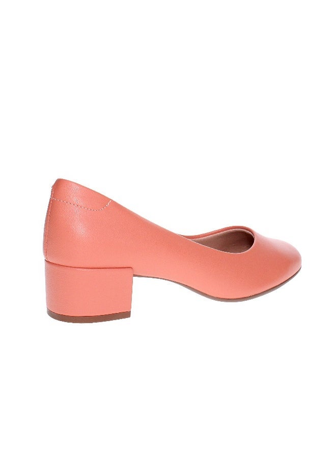 Beira Rio Beira Rio Ladies Mid Heel Shoes Orange | Made In Brazil  - Image 2