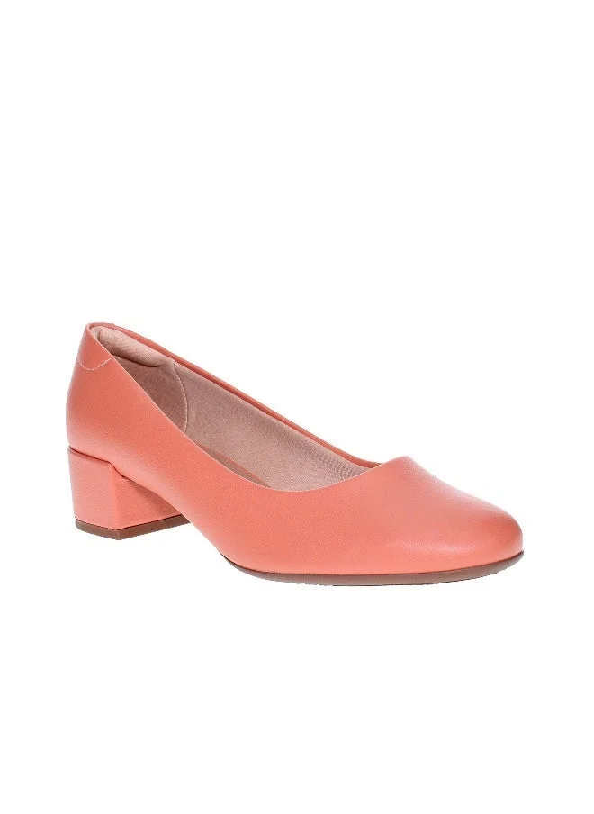 Beira Rio Beira Rio Ladies Mid Heel Shoes Orange | Made In Brazil