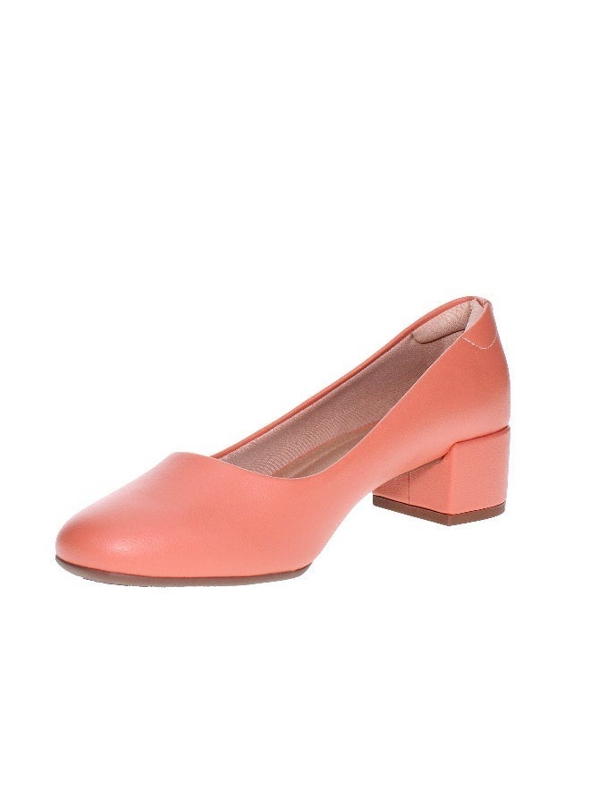 Beira Rio Beira Rio Ladies Mid Heel Shoes Orange | Made In Brazil  - Image 3