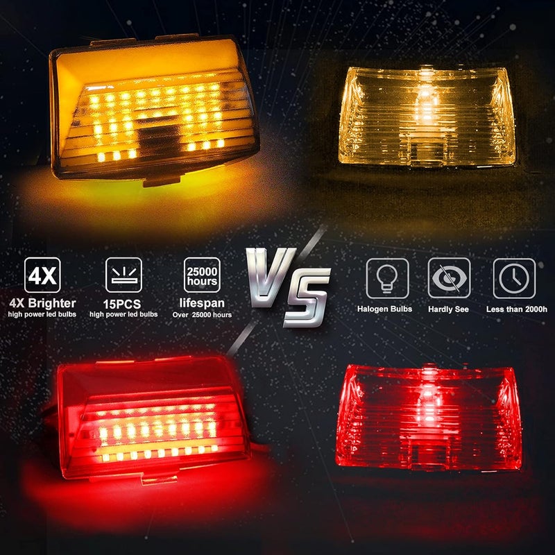 NTHREEAUTO 2PCS LED Front Rear Fender Tips Light for Harley Motorcycles - Image 5